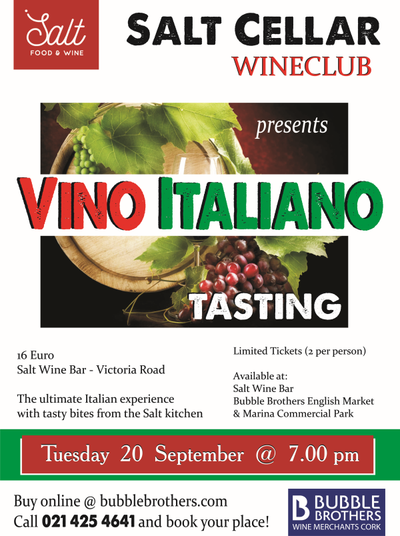 Italian wine tasting at Salt: the line-up