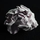crumpled ball of paper