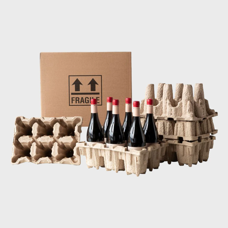 Boxes from the Pulpsafe range of eco-friendly wine transit packaging