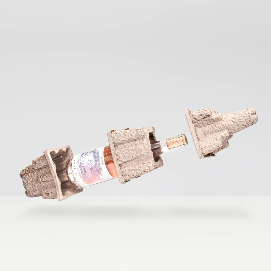 Single bottle transit packaging from the Pulpsafe range