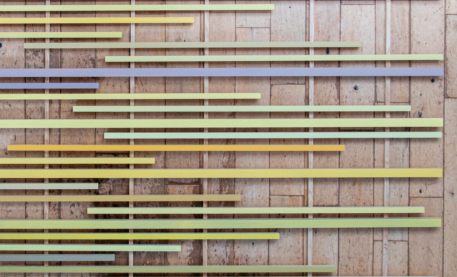 Image: Orla Whelan, Soul Rug (detail) 2026, Acrylic paint on birch plywood, 242 x 120 x 4 cm. Image_Colin Carters