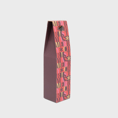 1 Bottle box - Burgundy & Gold Christmas Gift-Bubble Brothers