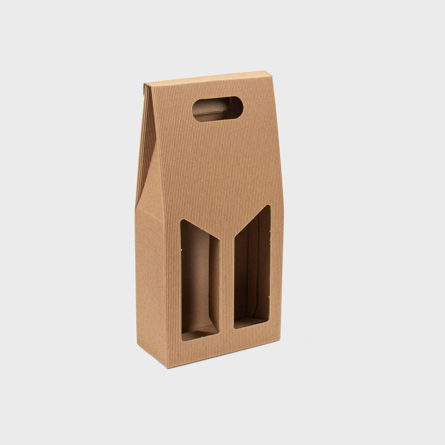 2 bottle Fluted Window - Natural-WBC-Bubble Brothers