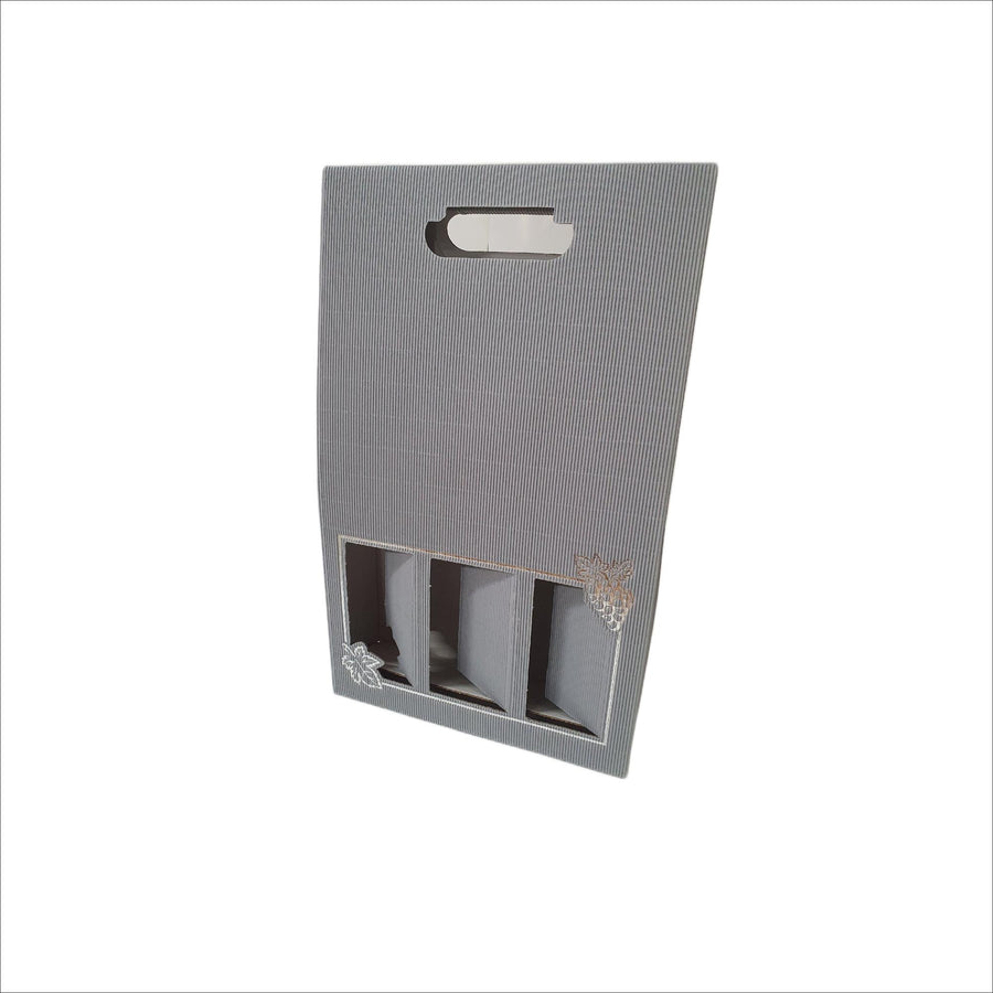 3 bottle Fluted Window - Grey Grapes