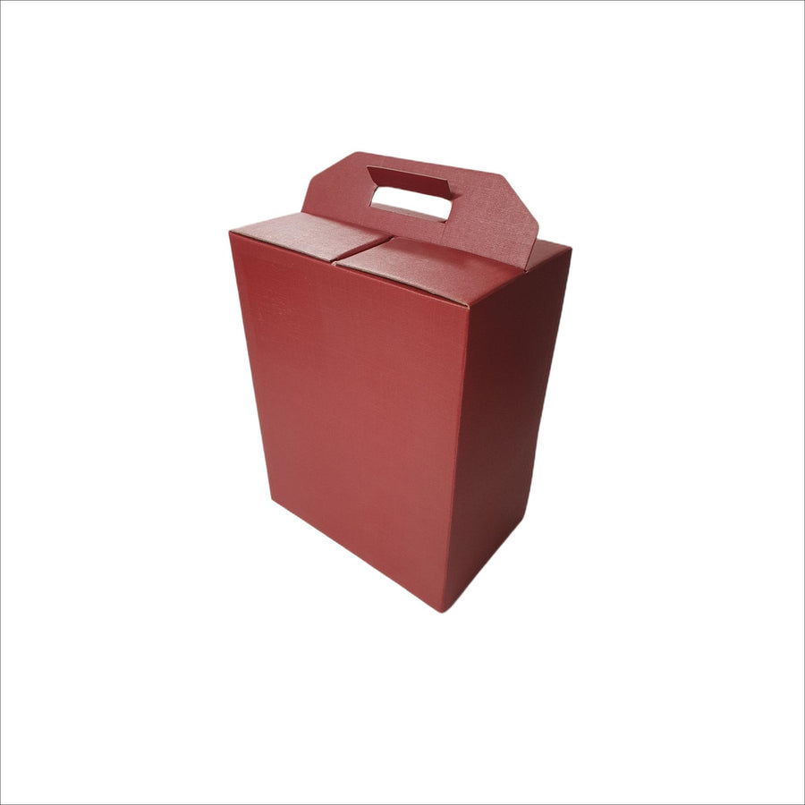6 Bottle carton, red with handle-Karwig-Bubble Brothers