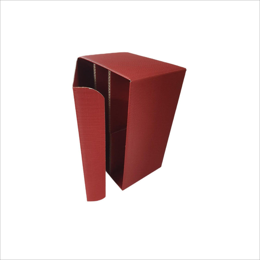 6 Bottle corrugated carton, red-Karwig-Bubble Brothers
