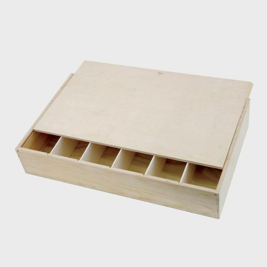 6 bottle wooden box - horiztl-WBC-Bubble Brothers