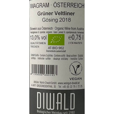 Bioweingut Diwald, Grüner Veltliner Gösing 2018-Bubble Brothers