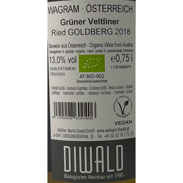 Bioweingut Diwald, Grüner Veltliner Ried Goldberg 2018-Bubble Brothers