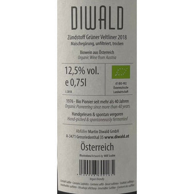 Bioweingut Diwald, Grüner Veltliner Zündstoff 2018-Bubble Brothers