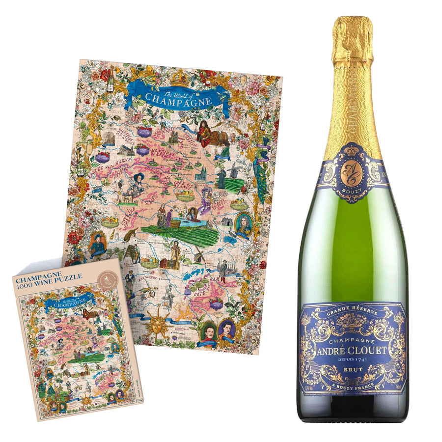 Champagne puzzle & wine—Champagne