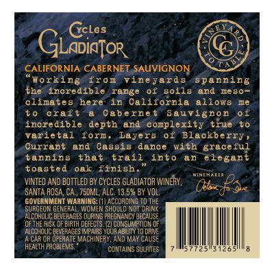 Cycles Gladiator, California Cabernet Sauvignon 2018
