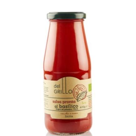 Del Grillo, Sicilian organic tomato and basil sauce 410 ml