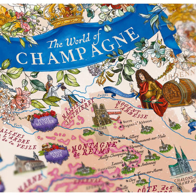 French puzzle & wine—champagne
