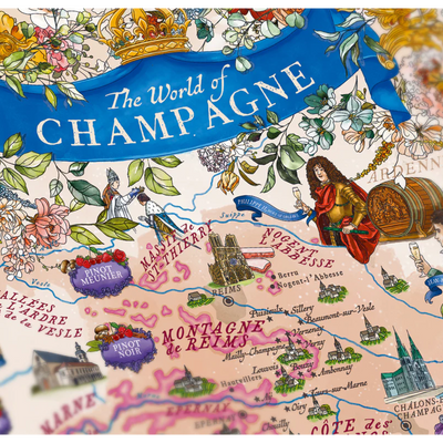 French puzzle & wine—champagne