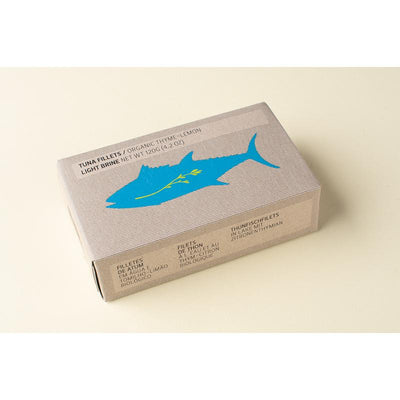Maria Organic, Tuna in light brine and organic thyme-lemon 120g