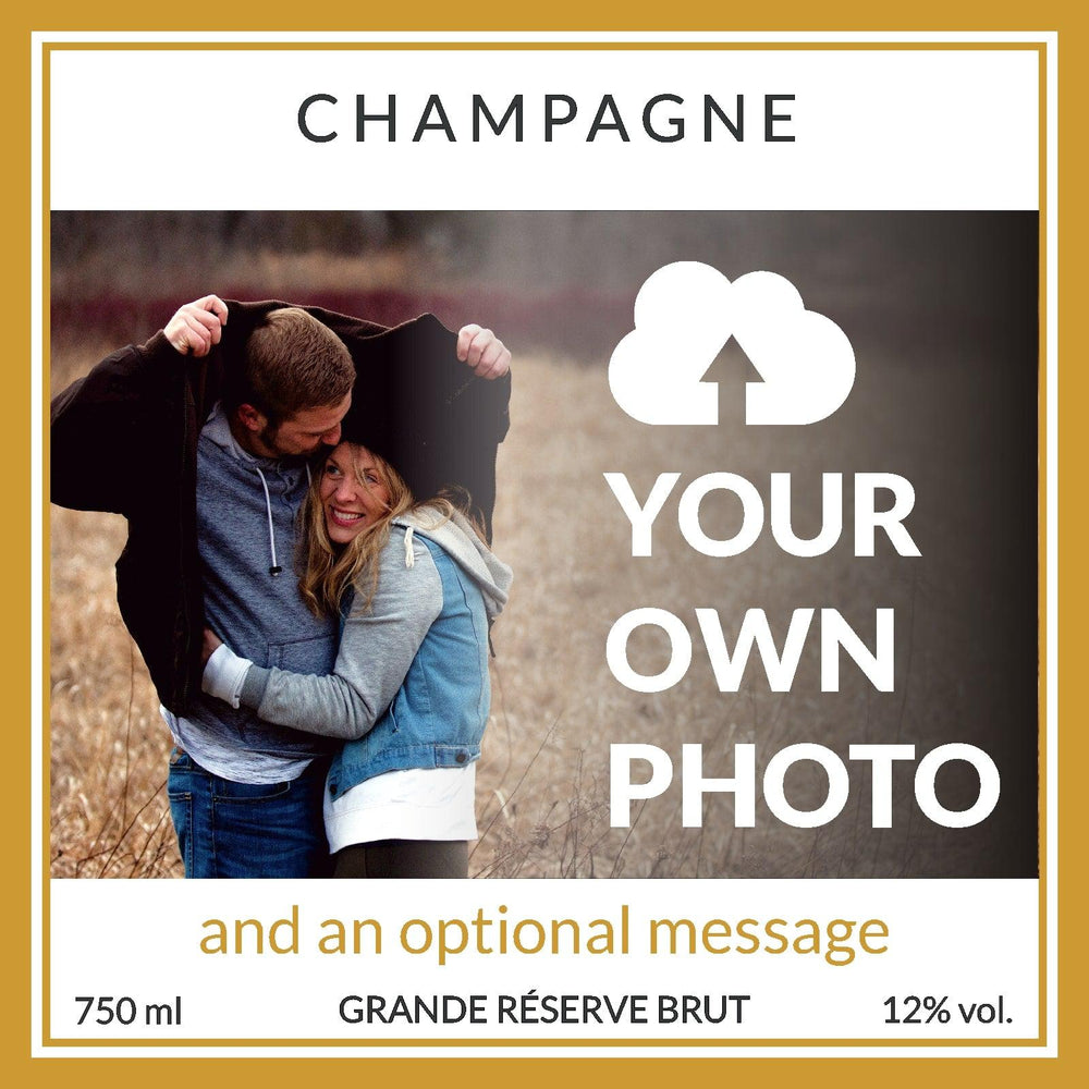Personalised champagne - add your own image