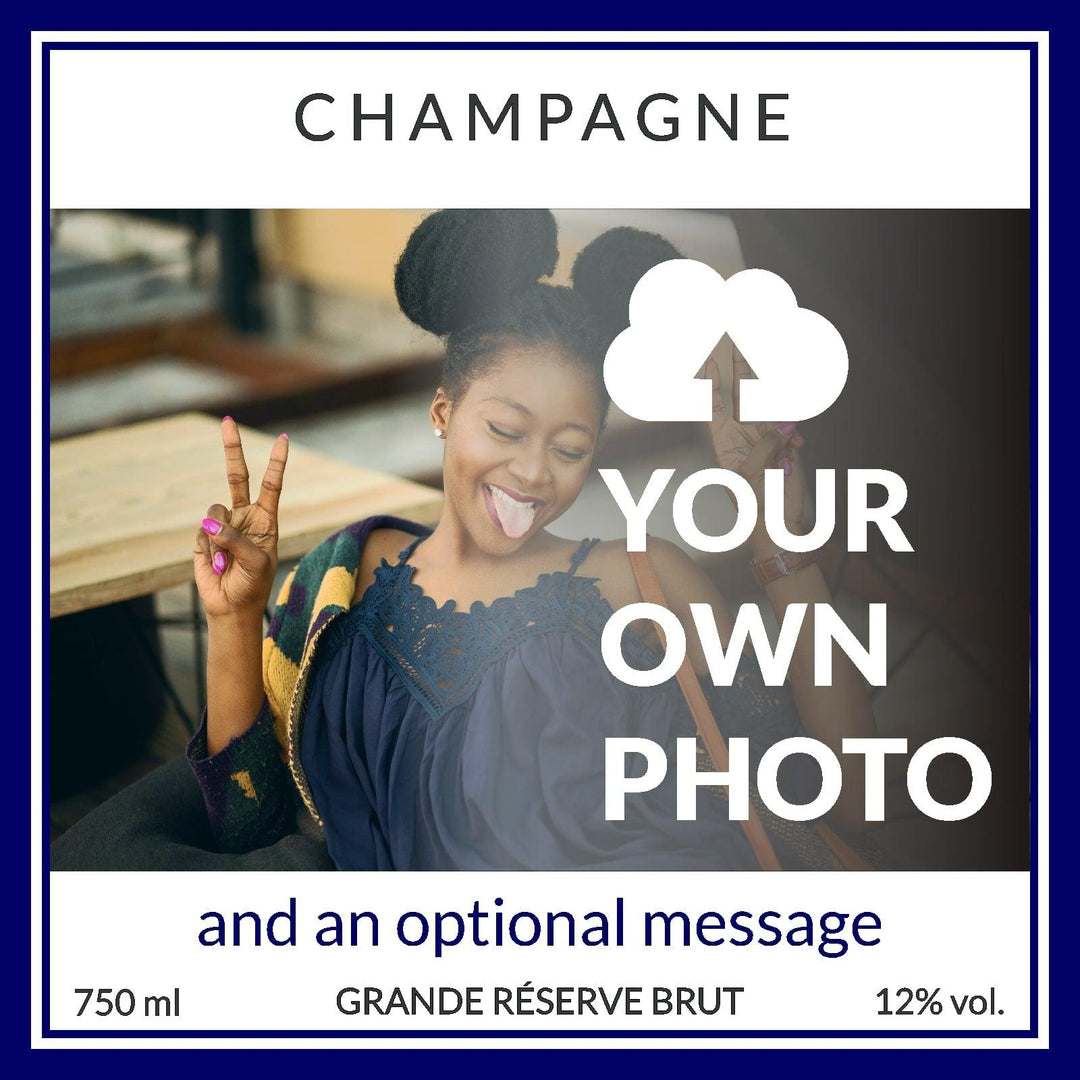 Personalised champagne - add your own image