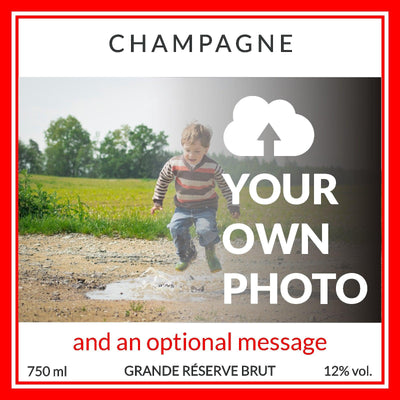 Personalised champagne - add your own image