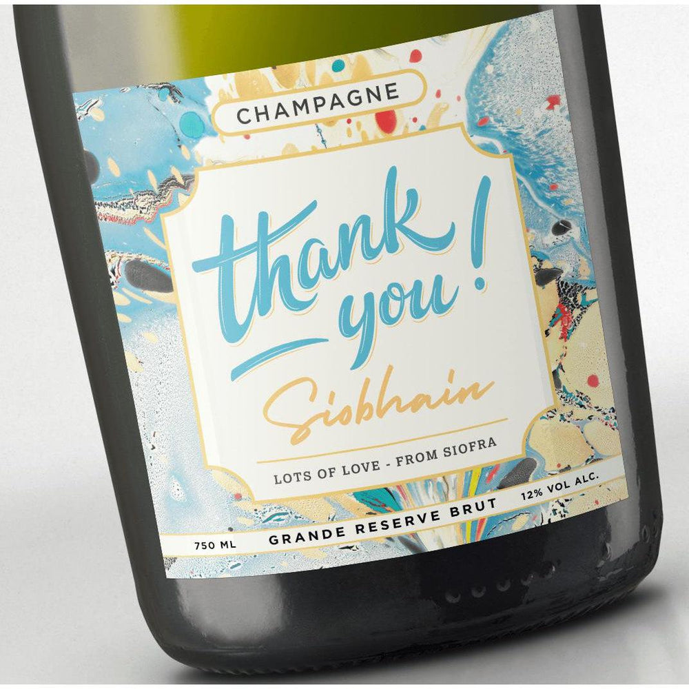 Personalised Champagne - Colourful Gratitude
