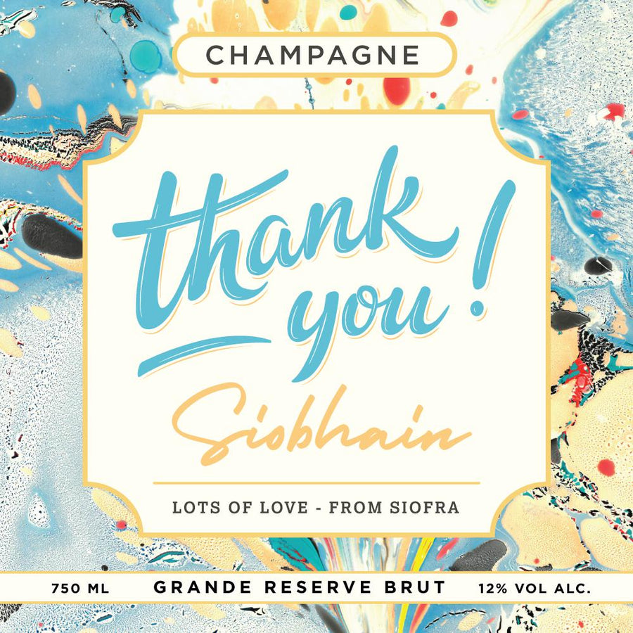 Personalised Champagne - Colourful Gratitude