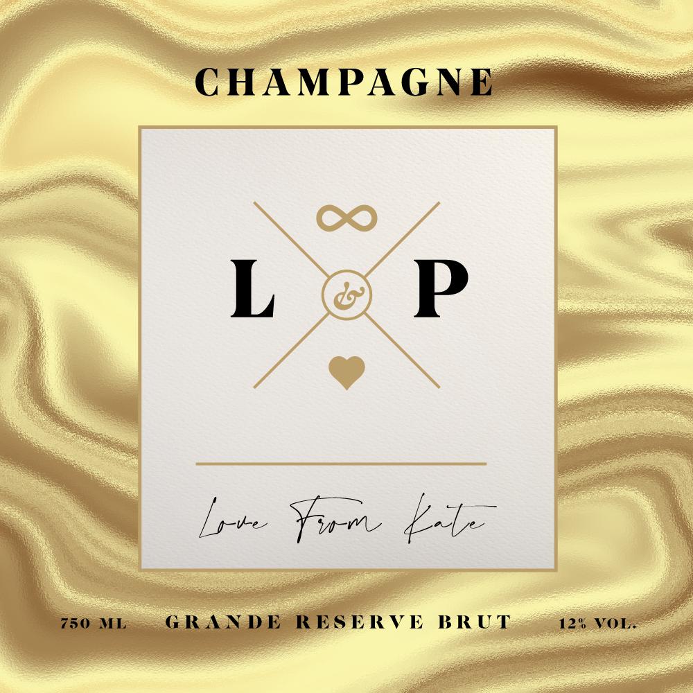 Personalised Champagne - Forever Golden