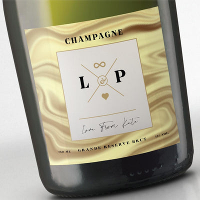 Personalised Champagne - Forever Golden-Champagne Baron Albert-Bubble Brothers