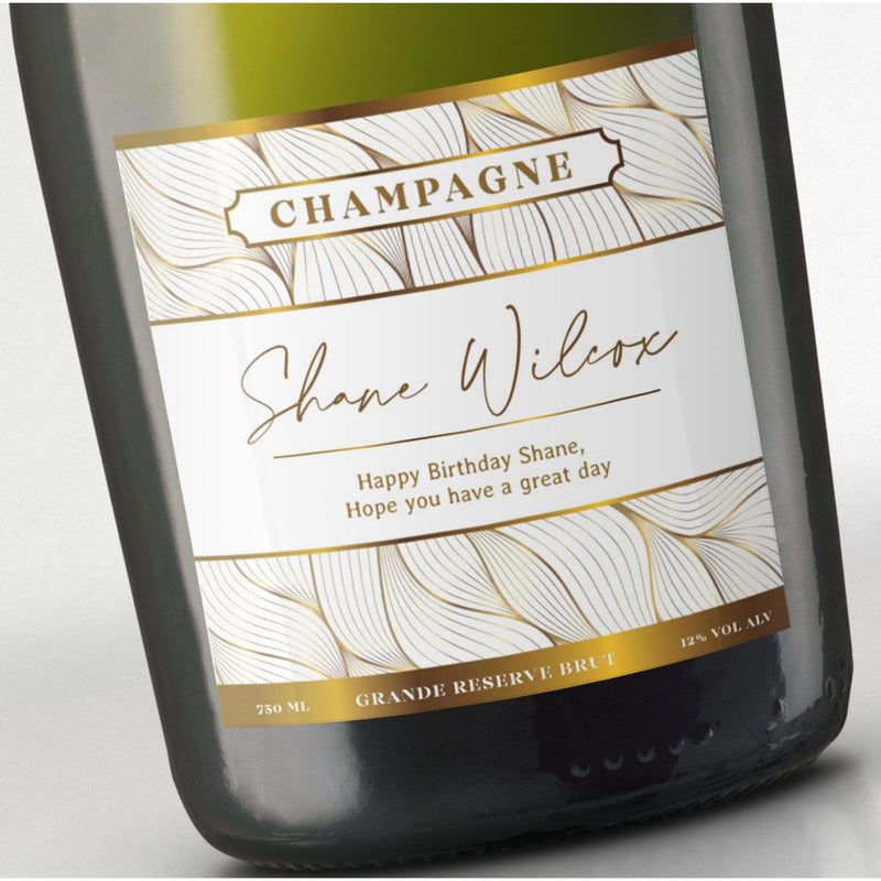 Personalised Champagne - Golden Waves-Champagne Baron Albert-Bubble Brothers