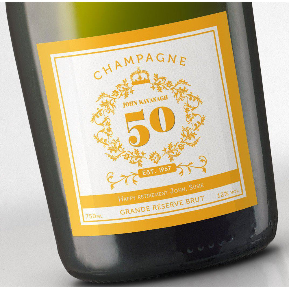 Personalised Champagne - Golden Years