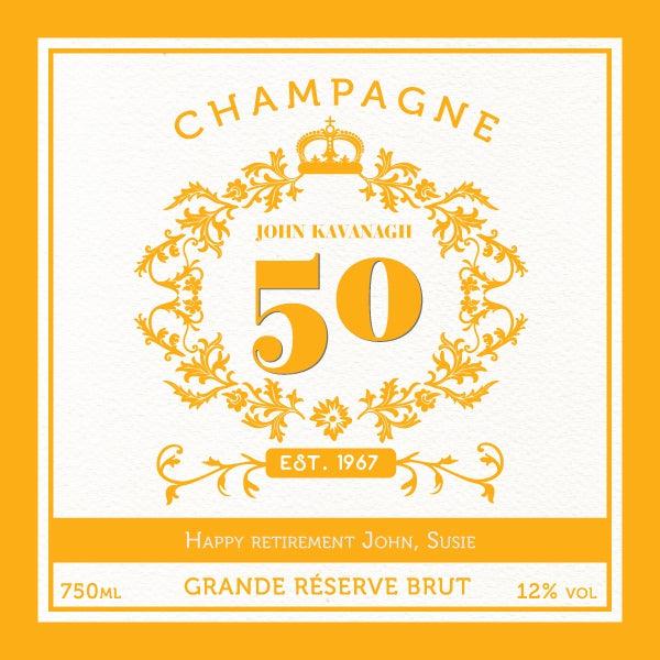 Personalised Champagne - Golden Years