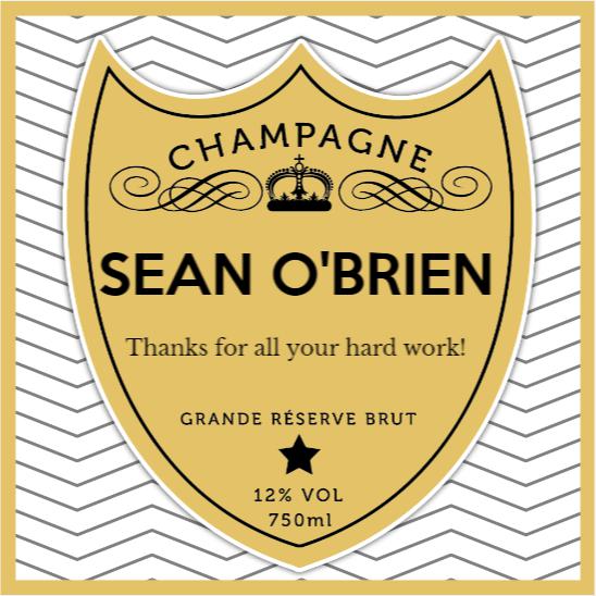 Personalised Champagne - Shield
