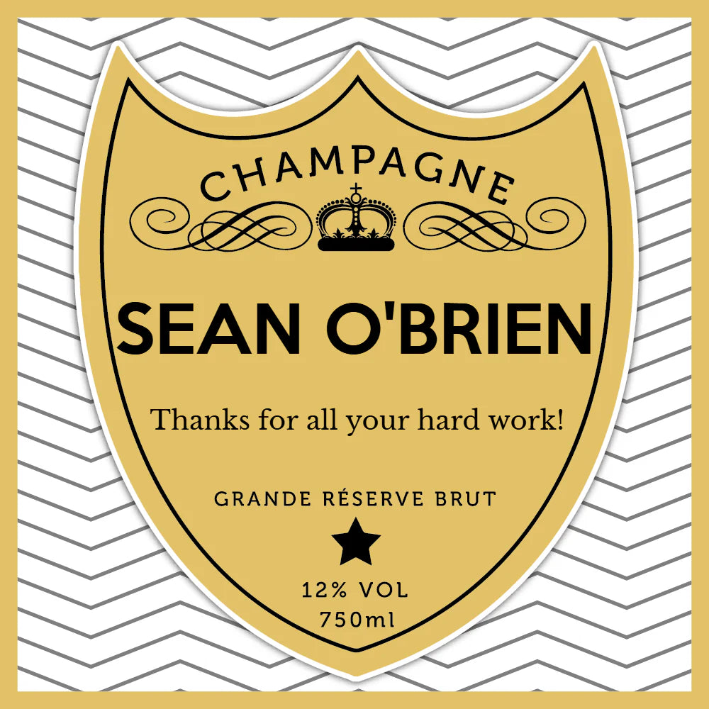 Personalised Champagne - Shield