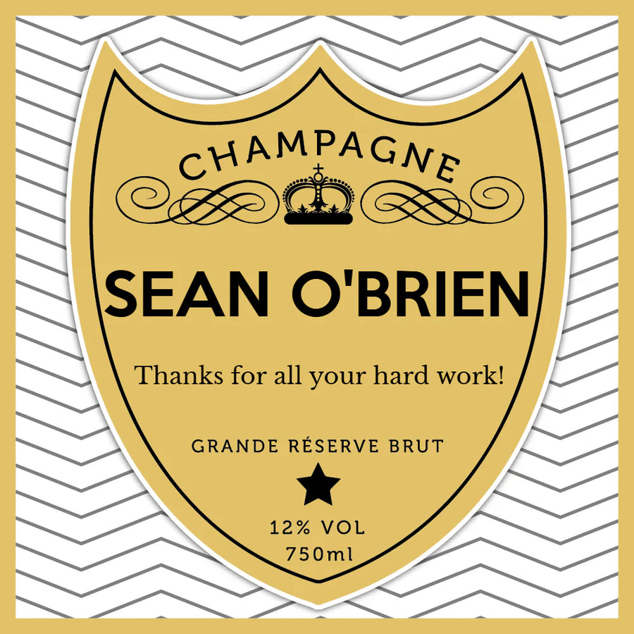 Personalised Champagne - Shield