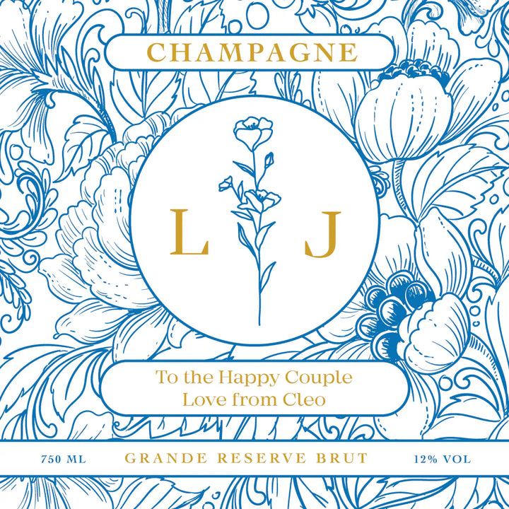 Personalised Champagne - Something Blue