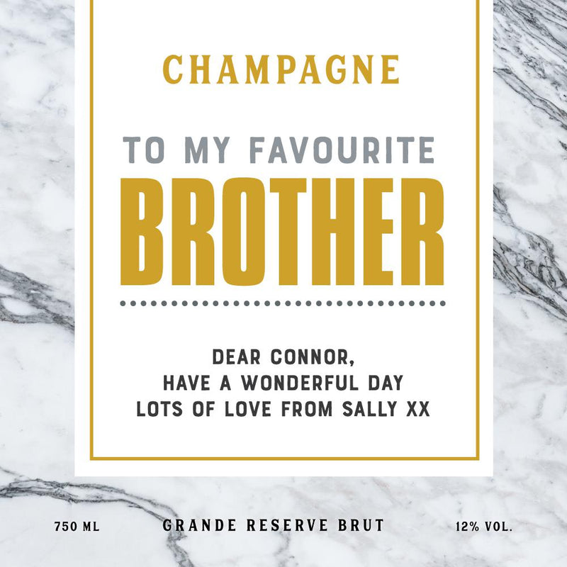 Personalised Champagne - To My Favourite-Champagne Baron Albert-Bubble Brothers