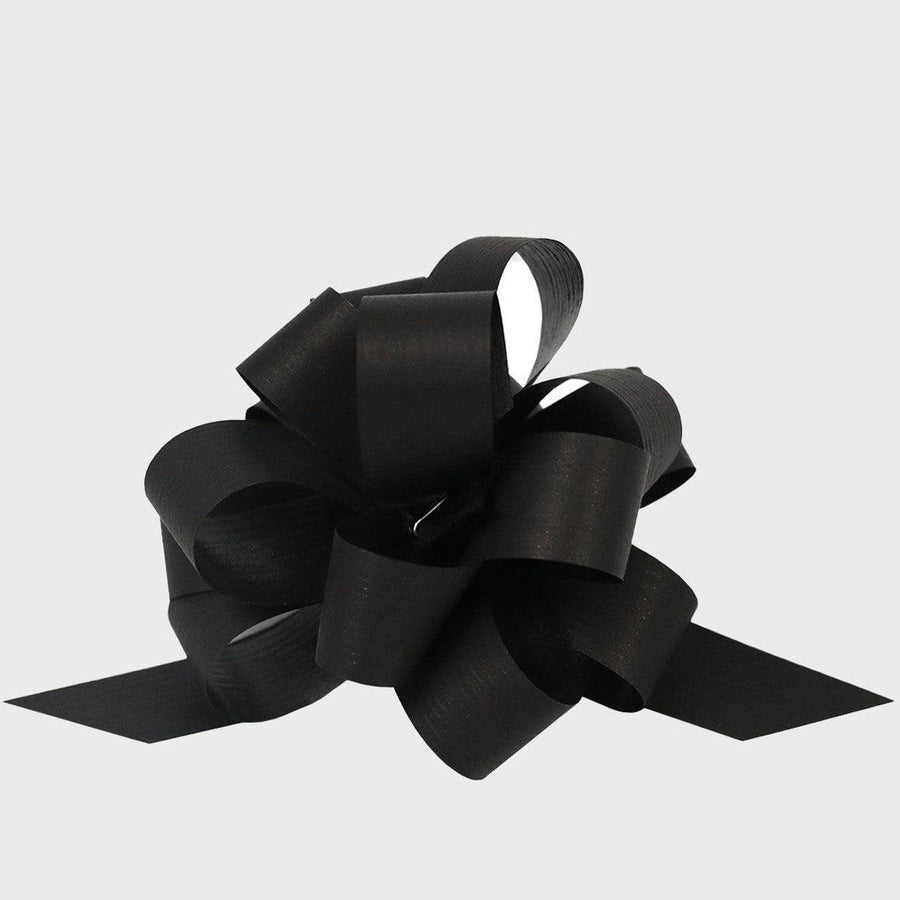 Raffia Pull Bow - Black