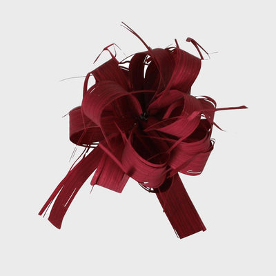 Raffia Pull Bow - Burgundy