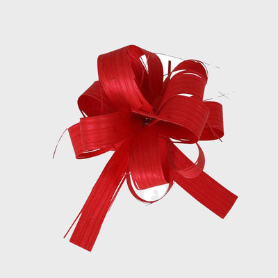 Raffia Pull Bow - Red