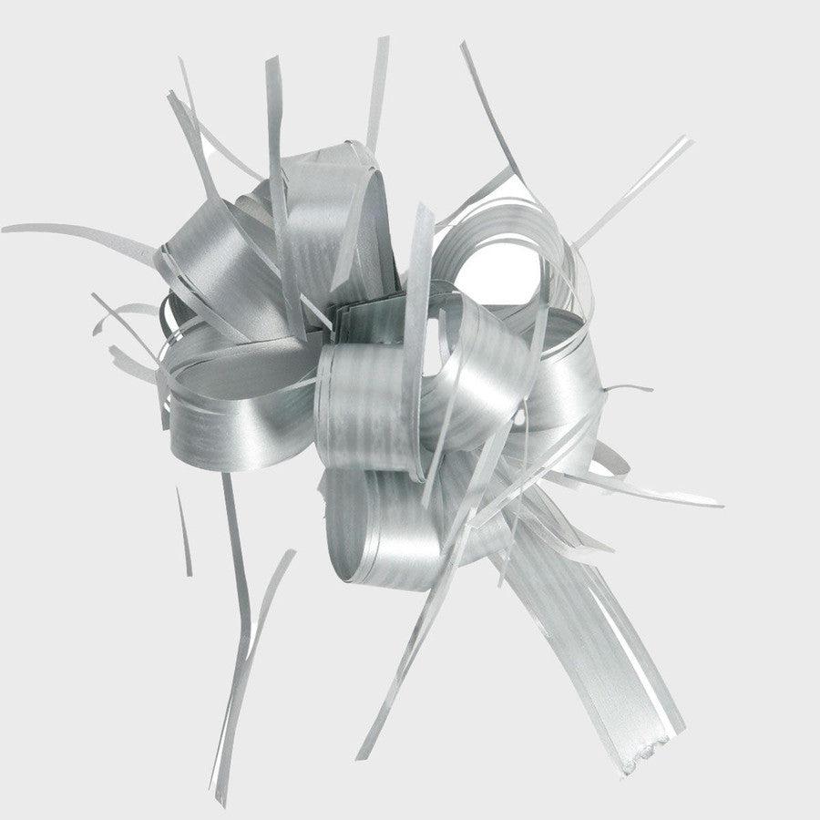 Raffia Pull Bow - Silver