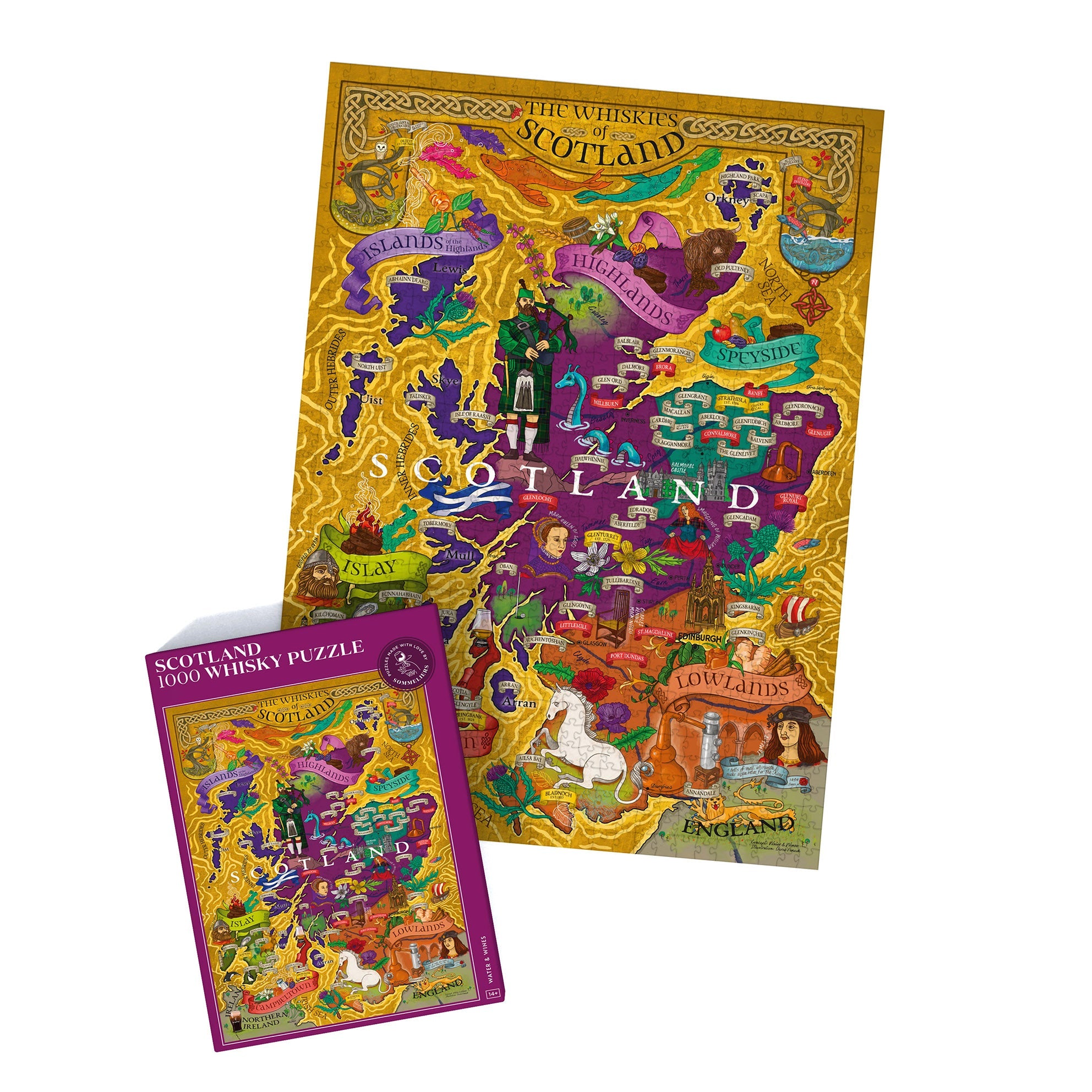スコットランド　パズル　SCOTLAND 1000 WHISKY PUZZLE Scotland Whisky 1000 Piece Puzzle – The Puzzle Nerds