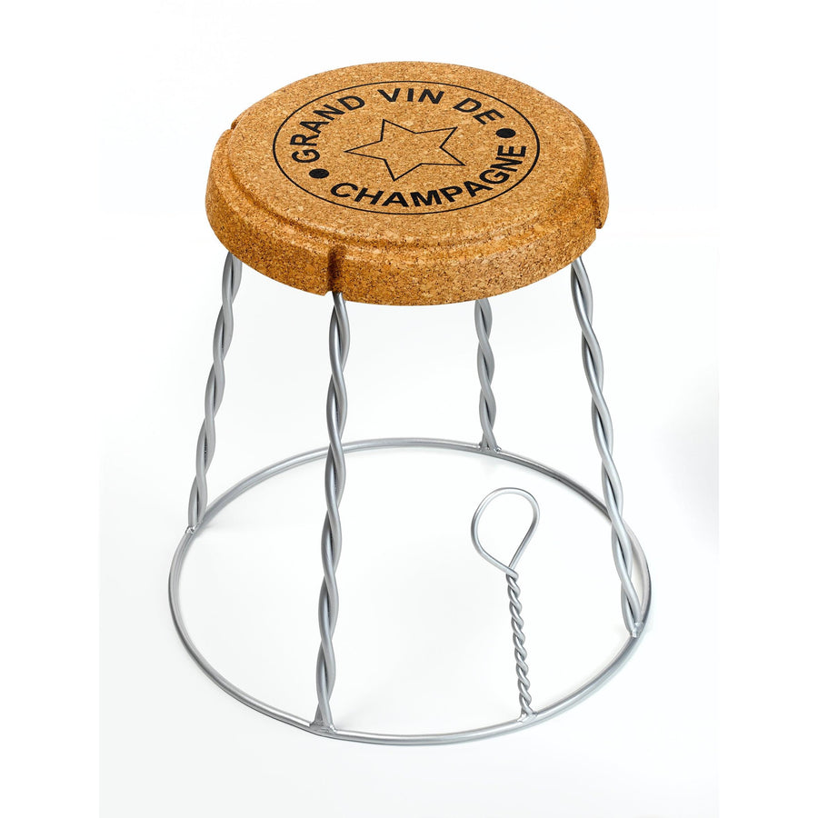 XL Muselet stool/side table silver